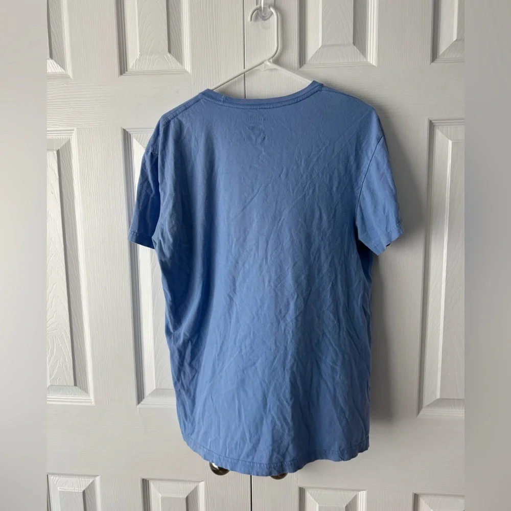 Polo Ralph Lauren Cotton Tee Baby Blue L Embroidered Hip Pony Periwinkle Blue